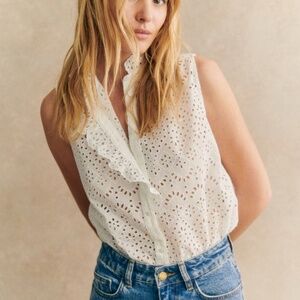 Sezane Celinda Shirt Ecru - Size 40